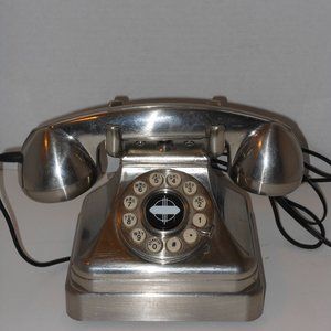 Crosley Kettle Classic Desk Phone, Brushed Chrome